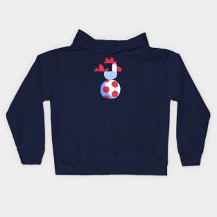 Roosters Love Soccer Kids Hoodie